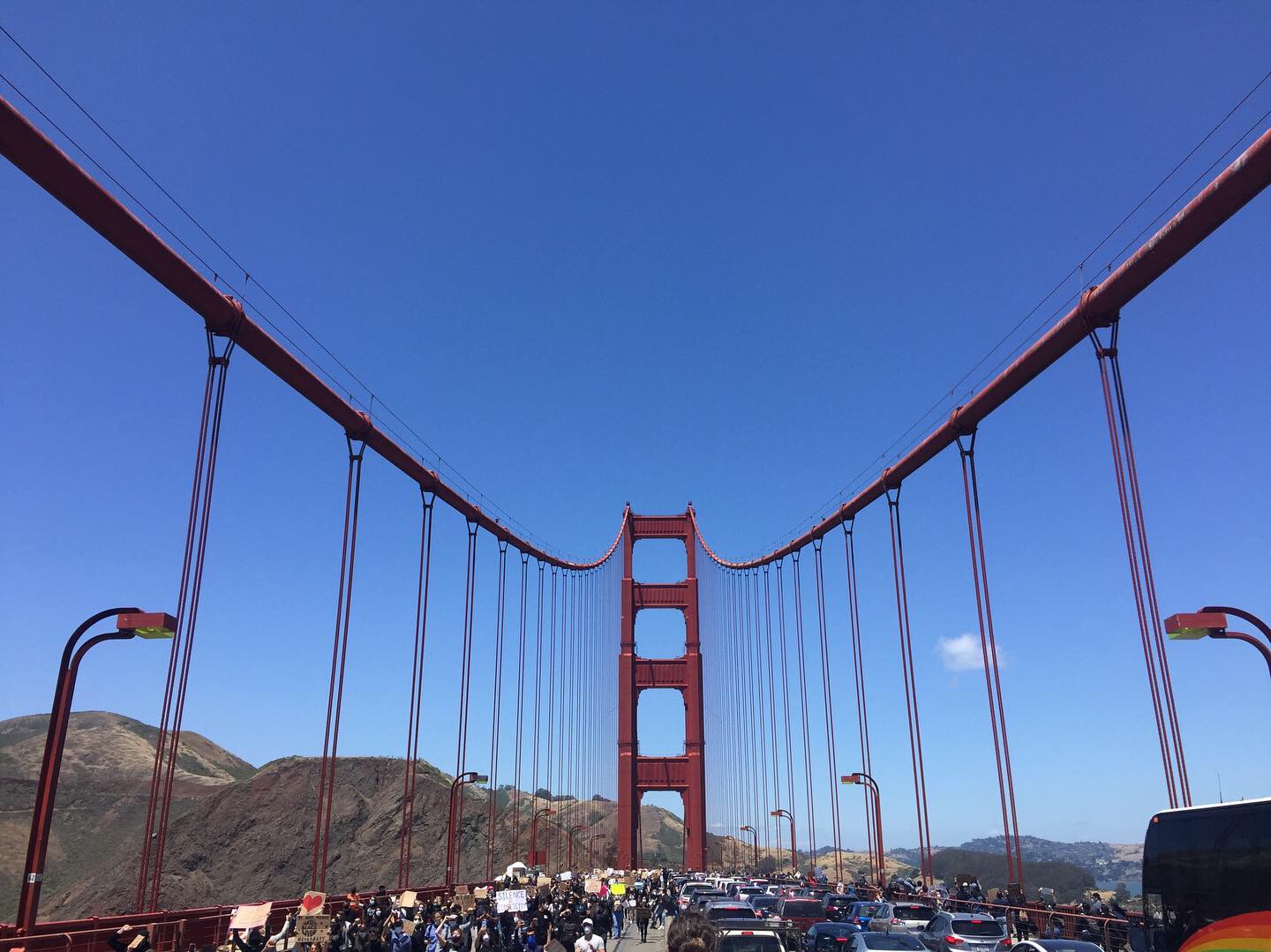 Black Lives Matter on the Golden Gate 1, Martin Haro